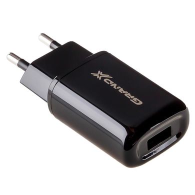 Зарядное устройство Grand-X 5V 2,1A USB Black (CH-15B)
