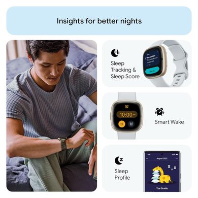 Смарт-часы Fitbit Sense 2 Blue Mist/Soft Gold (FB521GLBM)