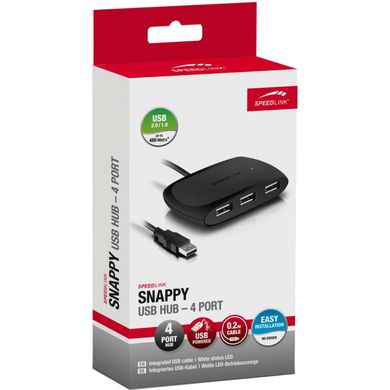 Концентратор Speedlink SNAPPY USB Hub (SL-140011-BK)