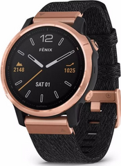 Спортивные часы Garmin Fenix 6S Pro Sapphire Rose Gold with Heathered Black Nylon Band (010-02159-37)