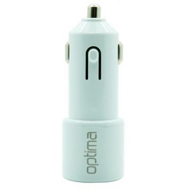 Зарядное устройство Optima 2*USB (2.1A) + cable iPhone 5 White (45089)