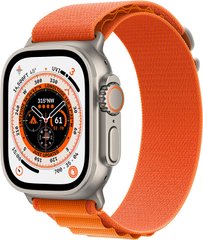Смарт-часы Apple Watch Ultra GPS + Cellular 49mm Titanium Case with Orange Alpine Loop - Small (MNHA3/MNHH3)