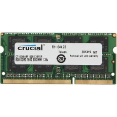 Модуль памяти для ноутбука SoDIMM DDR3 8GB 1600 MHz MICRON (CT102464BF160B)