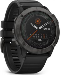 Спортивные часы Garmin Fenix 6X Pro Solar Titanium Carbon Grey DLC with Black Band