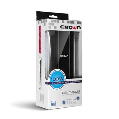 Блок питания к ноутбуку Crown 100W, + USB, + автомобильный (CMLC-3232)