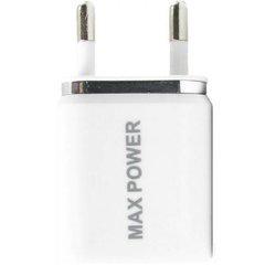 Зарядное устройство MaxPower Double 2.1A+1A White/Silver (33828)