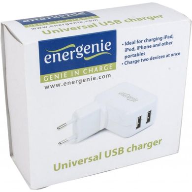 Зарядное устройство EnerGenie 2-port Universal USB charger 2.1A (EG-UC-AC1)