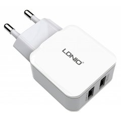 Зарядное устройство LDNIO DL-AC2202 (2*USB, 2.4A, White) (50078)