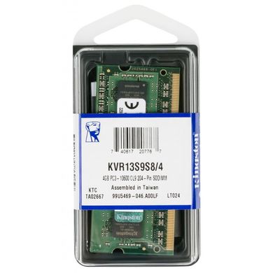 Модуль памяти для ноутбука SoDIMM DDR3 4GB 1333 MHz Kingston (KVR13S9S8/4)