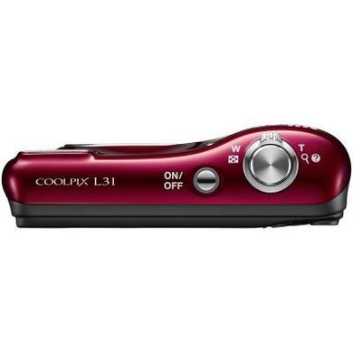 Цифровой фотоаппарат Nikon Coolpix L31 Red (VNA872E1)