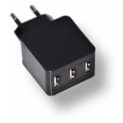 Зарядное устройство Drobak Power Triple 3А 220V-USB (Black) (905312)