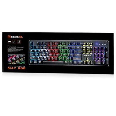 Клавиатура REAL-EL M47 RGB, black