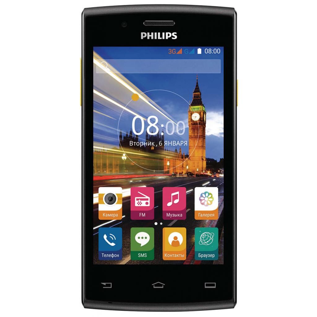 Мобильный телефон PHILIPS S307 Black-Yellow (8712581736125) - CTS —  Інтернет-магазин смартфонів та електроніки