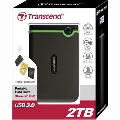 Внешний жесткий диск 2.5" 2TB Transcend (TS2TSJ25M3S)