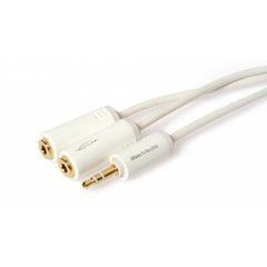 Кабель мультимедийный Jack 3.5mm папа/2xJack 3.5mm мама 0.2m Techlink (726020)