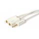 Кабель мультимедийный Jack 3.5mm папа/2xJack 3.5mm мама 0.2m Techlink (726020)