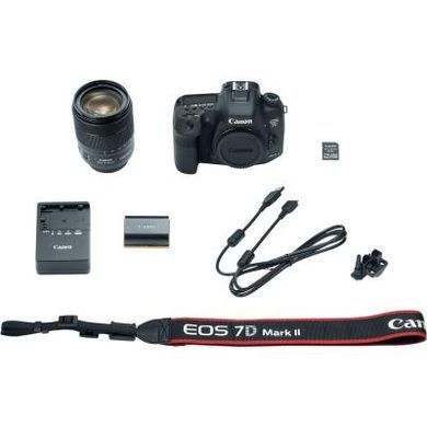 Цифровой фотоаппарат Canon EOS 7D Mark II + объектив 18-135 IS USM + WiFi адаптер W-E1 (9128B163)