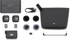 Микрофонная радиосистема для фотокамеры, для смартфона DJI Mic Mini 2TX + 1RX + Charging Case
