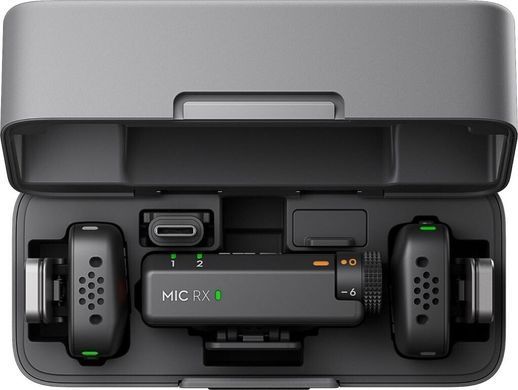 Микрофонная радиосистема для фотокамеры, для смартфона DJI Mic Mini 2TX + 1RX + Charging Case