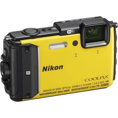 Цифровой фотоаппарат Nikon Coolpix AW130 Yellow (VNA844E1)