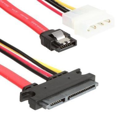 Кабель для передачи данных Vinga SATA +power 0.45m (SATAPW01)