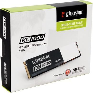 Накопитель SSD M.2 2280 960GB Kingston (SKC1000/960G)