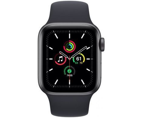 Смарт-часы Apple Watch SE GPS 44mm Space Gray Aluminum Case with Midnight Sport Band (MKQ63)
