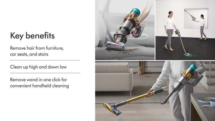 Вертикальний + ручний пилосос (2в1) Dyson V15 Detect Absolute (447294-01)