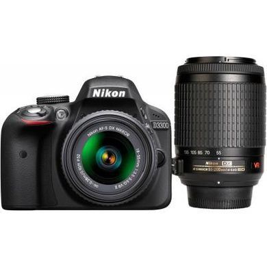 Цифровой фотоаппарат Nikon D3300 Kit 18-55 VR II + 55-300VR (VBA390K006)