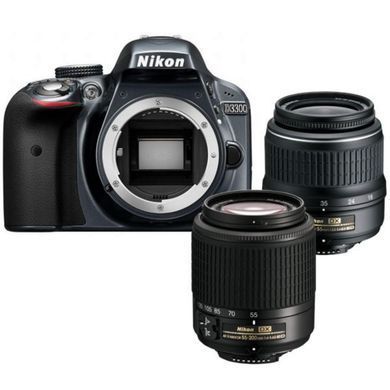 Цифровой фотоаппарат Nikon D3300 Kit 18-55 VR AF-P + 55-200VR II (VBA390K009)