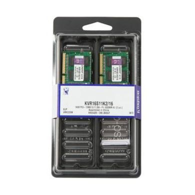 Модуль памяти для ноутбука SODIMM DDR3 16GB (2x8GB) 1600 MHz ValueRAM Kingston (KVR16S11K2/16)