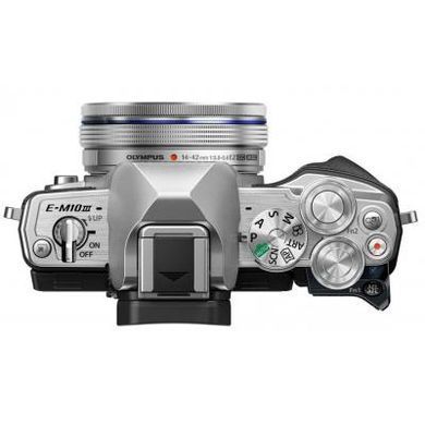 Цифровой фотоаппарат OLYMPUS E-M10 mark III Pancake Zoom 14-42 Kit silver/silver (V207072SE000)