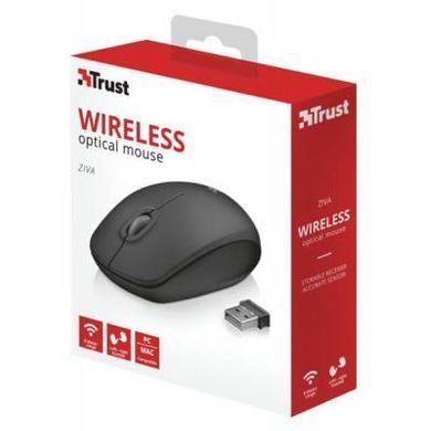 Мышка Trust Ziva wireless optical mouse black (21948)