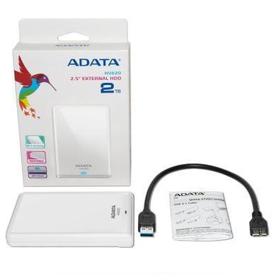Внешний жесткий диск 2.5" 2TB ADATA (AHV620-2TU3-CWH)