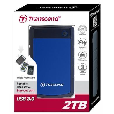 Внешний жесткий диск 2.5" 2TB Transcend (TS2TSJ25H3B)