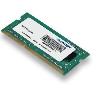Модуль памяти для ноутбука SoDIMM DDR3 4GB 1600 MHz Patriot (PSD34G160081S)