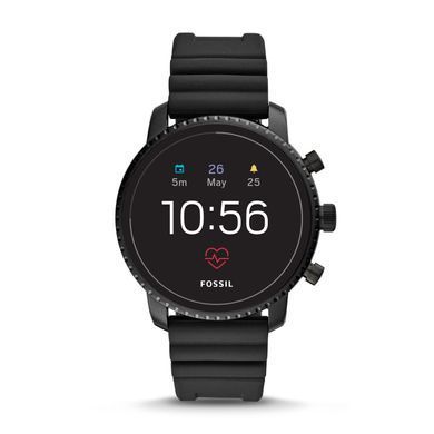 Смарт-часы Fossil GEN 4 SMARTWATCH - Q EXPLORIST HR BLACK SILICONE