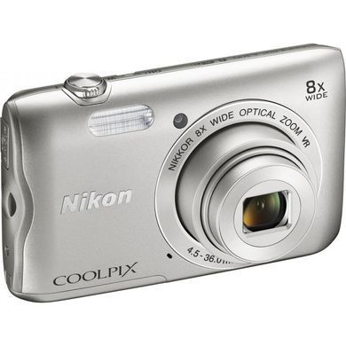 Цифровой фотоаппарат Nikon Coolpix A300 Silver (VNA960E1)
