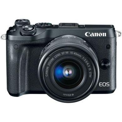 Цифровой фотоаппарат Canon EOS M6 + 15-45 IS STM Kit Black (1724C043AA)