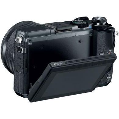 Цифровой фотоаппарат Canon EOS M6 + 15-45 IS STM Kit Black (1724C043AA)