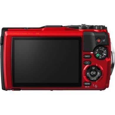 Цифровой фотоаппарат OLYMPUS TG-5 Red (Waterproof - 15m; GPS; 4K; Wi-Fi) (V104190RE000)