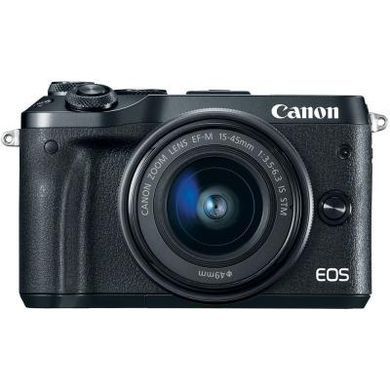 Цифровой фотоаппарат Canon EOS M6 + 15-45 IS STM Kit Black (1724C043AA)