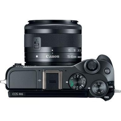 Цифровой фотоаппарат Canon EOS M6 + 15-45 IS STM Kit Black (1724C043AA)