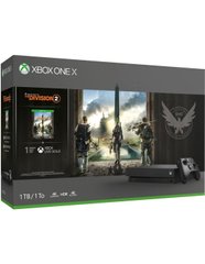 Игровая консоль Microsoft Xbox One X 1TB + Division 2 + 1месяц бесплатной подписки XBOX LIVE GOLD