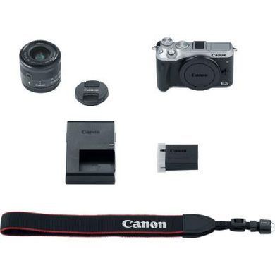 Цифровой фотоаппарат Canon EOS M6 Kit 15-45 IS STM Silver (1725C045)