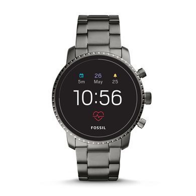 Смарт-часы Fossil GEN 4 SMARTWATCH - Q EXPLORIST HR SMOKE STAINLESS STEEL