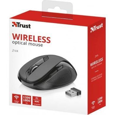 Мышка Trust Ziva wireless optical mouse black (21949)