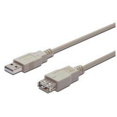 Кабель для передачи данных USB 2.0 AM/AF 5.0m ASSMANN (AK-300202-050-E)