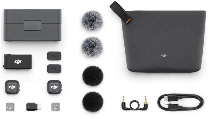 микрофонная радиосистема для камеры, для смартфона DJI MIC 3 2TX + 1RX + Charging Case