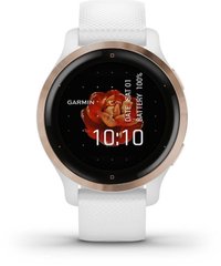 Смарт-годинник Garmin Venu 2S Rose Gold Bezel with White Case and Silicone Band (010-02429-13/03)